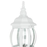 thumbnail of Licht-Erlebnisse Wandlampe Garten BREST Weiß Aluminium Glas Landhaus E27 bis 60W 230V IP23 Wandleuchte Außen, CX220116