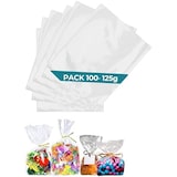 thumbnail of 100 Bolsas de Celofán Transparente 125g (6,5x17cm) con Base – Para Dulces, Galletas, Frutos Secos y Regalos Artesanales