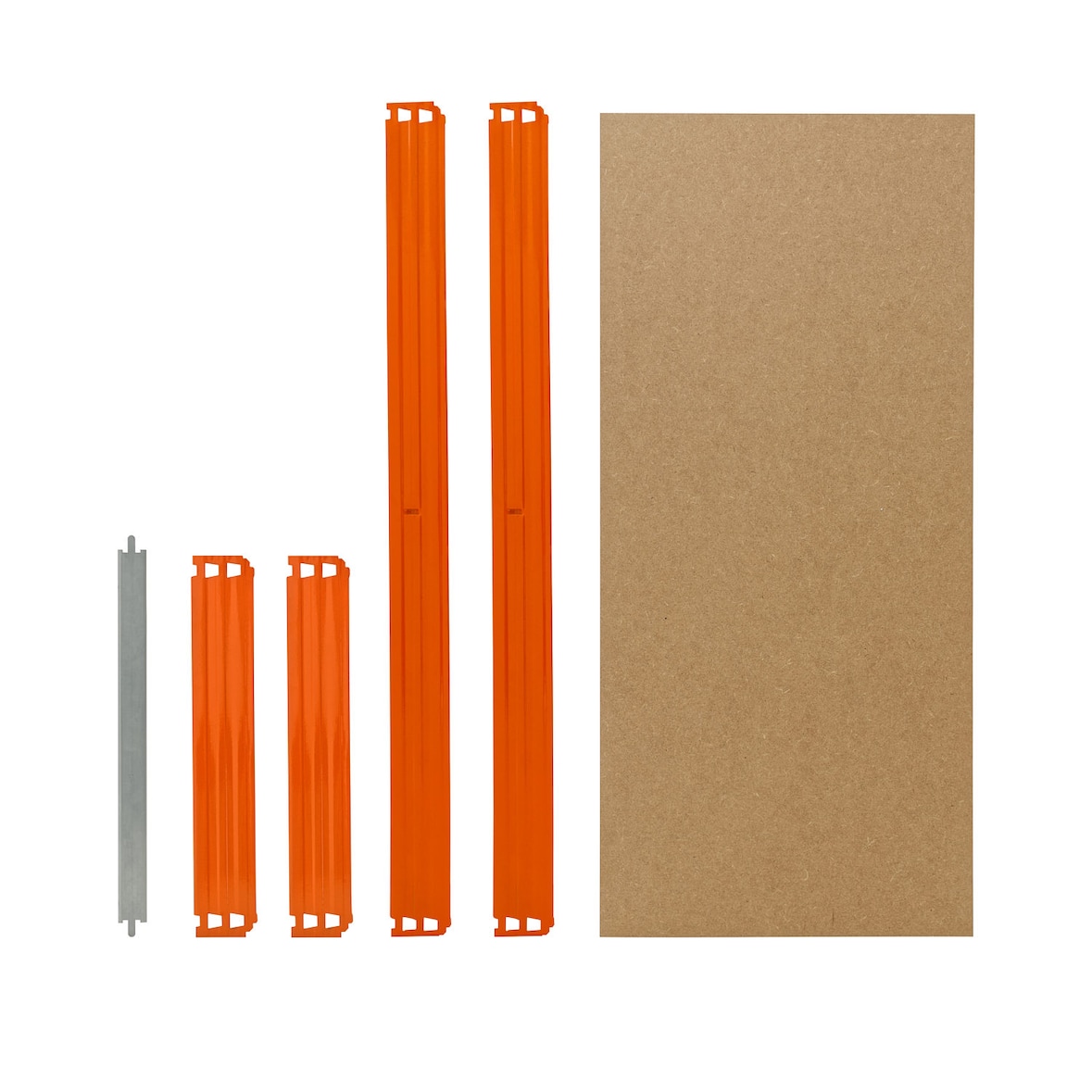 shelfplaza PRO 30x45 cm Fachboden-Set in blau-orange für PRO Schwerlastregale mit 200 kg Traglast pro Boden