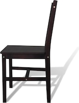 thumbnail of Décoshop26 - Set aus 2 Esszimmerstühlen im rustikalen Design aus dunkelbraunem Holz DEC025540