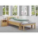 thumbnail of Sitzbank Küchenbank Kiefer natur massiv Holzbank Polsterbank 120x40 grau 90.71-39P21