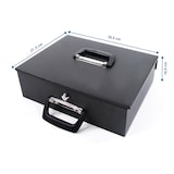 thumbnail of Geldkassette SAFE I Stahl schwarz mit Münzzählbrett / Tragegriff hjh OFFICE