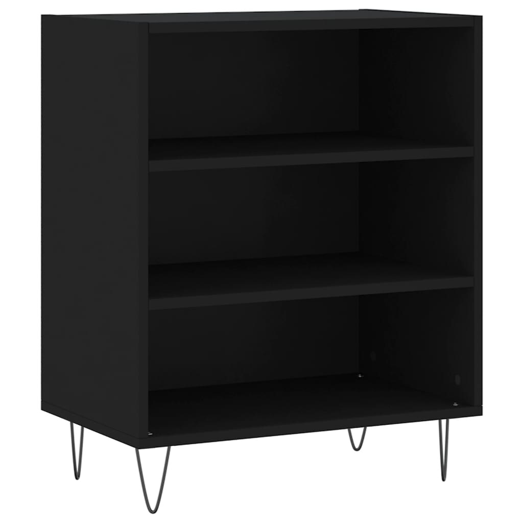 Helloshop26 - Buffet Sideboard Kommode Schrank Aufbewahrungsmöbel Organizer für Küche Wohnzimmer Lounge 57 x 35 x 70 cm schwarzes 02_0035955