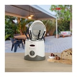 thumbnail of Clatronic FRR 2916 Freidora Fondue, 1 L, 6 Tenedores Fondue, Termostato Regulable, Filtro Antiolores Humos 900W Blanco/Gris