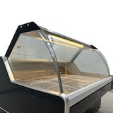 thumbnail of Gasfrit – Fleischtheke Schwarz – 1500 x 1050 x 1200 mm – Statische Kühlung – Gebogenes Glas