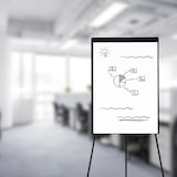 thumbnail of BRASQ Flipover - 70x100cm - Verstelbaar Whiteboard - Incl. 25 vellen papier, 4 Stiften, 8 Magneten, Wisser - met Haken - Aluminium Zwart