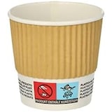 thumbnail of DeinPack 200 Riffelbecher 100 ml doppelwandig  to Go Pappbecher aus braunem Kraftkarton  Espressobecher