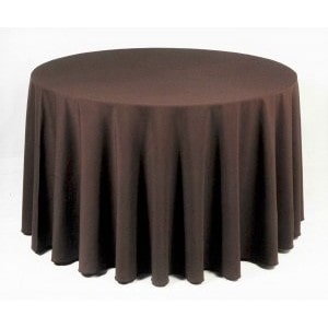 Mantel de Tela para Mesa Redondo color Marrón 250 cm.