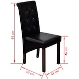 thumbnail of vidaXL Eetkamerstoelen 2 st kunstleer zwart
