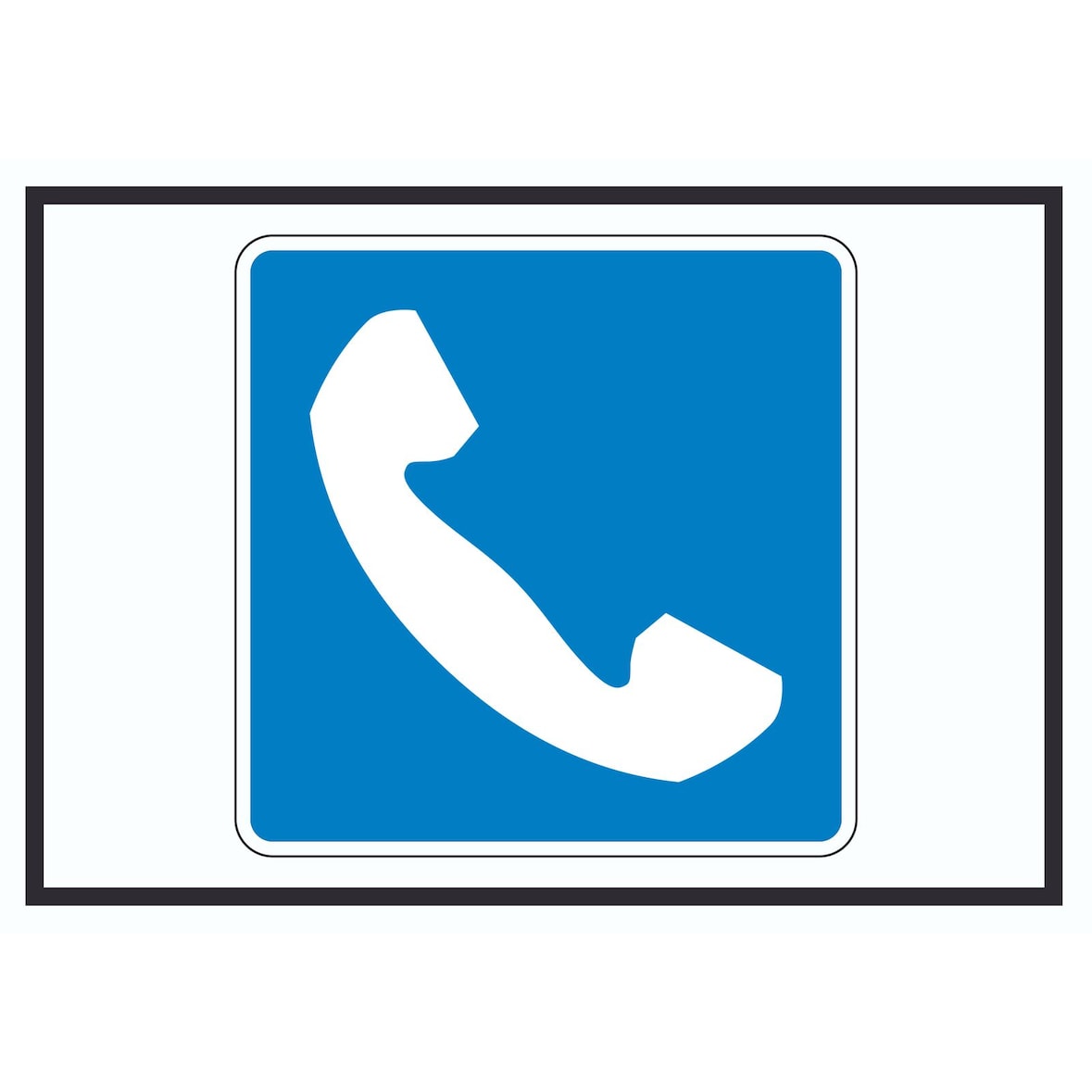 Fernsprech­stelle Telefon Symbol A5 Rückseite selbstklebend