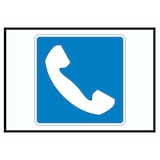 thumbnail of Fernsprech­stelle Telefon Symbol A5 Rückseite selbstklebend