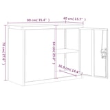 thumbnail of vidaXL Aktenschrank Hellgrau 90x40x70 cm Stahl