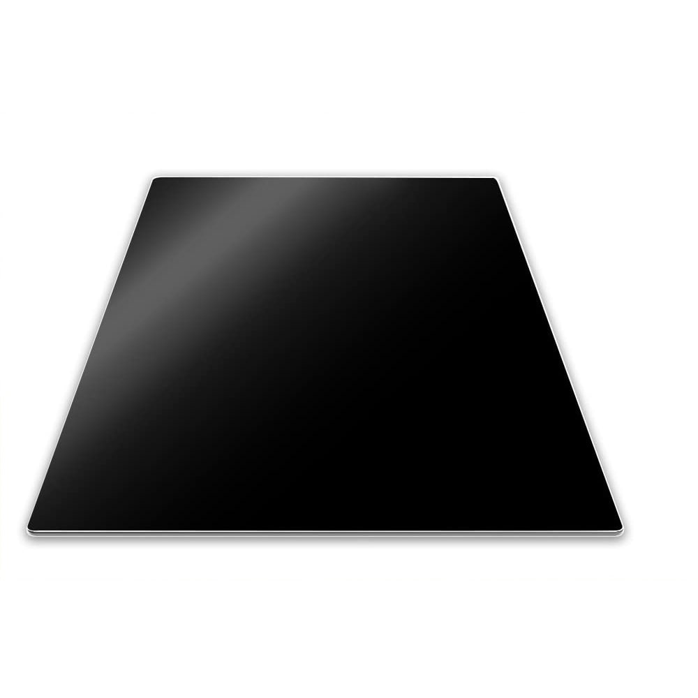 Planche de protection pour plaque de cuisson 28x50cm -  Noir Rectangle Verre Pebbly 50x28 cm