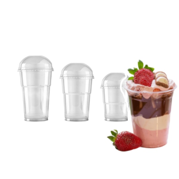 Copo Bolo no Pote / Copo da Felicidade 600 ml c/ Tampa Oval s/ Furo