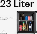 thumbnail of Brooklyn 23 Mini-Kühlschrank Glastür LED Ablage Schwarz