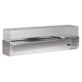 thumbnail of Pizzakühltisch - Pizzatisch mit 2 Türen und 7 Schubladen inkl. Glaskühlaufsatzvitrine für 1/3 GN Behälter - IDEAL schwarze Granitarbeitsplatte