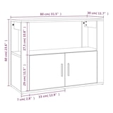 thumbnail of Helloshop26 - Sideboard Kommode Kleiderschrank Aufbewahrungsmöbel Organizer für Küche Wohnzimmer Lounge 80 x 30 x 60 cm 02_0031105