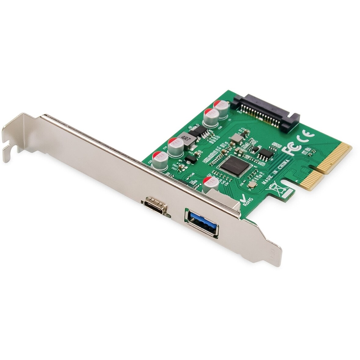 DIGITUS PCIe Karte, USB Type-C + USB A