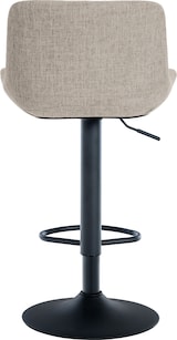 thumbnail of Décoshop26 - Barhocker x1 schwarzes Metallgestell taupefarbener Stoffsitz mit Ziernähten 10_0005448