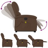 thumbnail of vidaXL Elektrischer Massagesessel mit Aufstehhilfe Braun Stoff