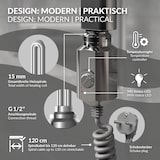 thumbnail of LuxeBath Elektrischer Badheizkörper Sahara 300x800mm Chrome gerade Seitenanschluss + Heizstab 600W Thermostat Handtuchheizkörper Handtuchwärmer