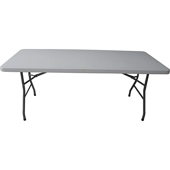 Garden Friend Tavolo rettangolare fisso Horeca struttura in acciaio top in HDPE 180x74x74H cm bianco