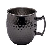 thumbnail of AcMax Moscow Mule Becher Kupferbecher gehämmert Cocktail Tasse mit Hammerschlag Gunmetal black