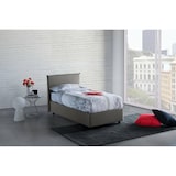 thumbnail of Dmora Letto singolo Cassiopea, Letto contenitore con rivestimento in tessuto, 100% Made in Italy, adatto per materasso Cm 80x200, Grigio