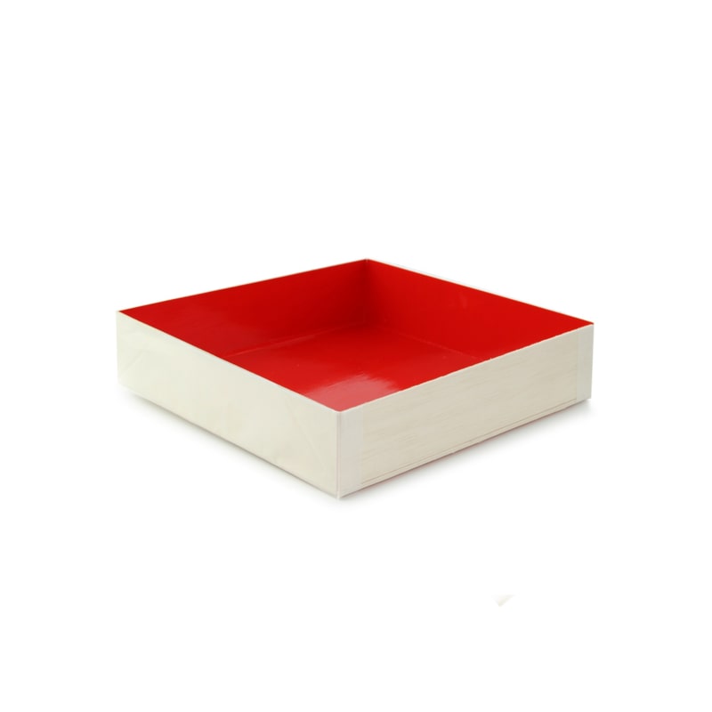 FHC - 100Pcs - Boite bois intérieur rouge "Samouraï"  160x160x36mm