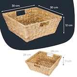 thumbnail of HMF 37269-30CM Geschenkkorb leer, Aufbewahrungskorb geflochten aus Wasserhyazinthe | 30 x 30 x 12 cm