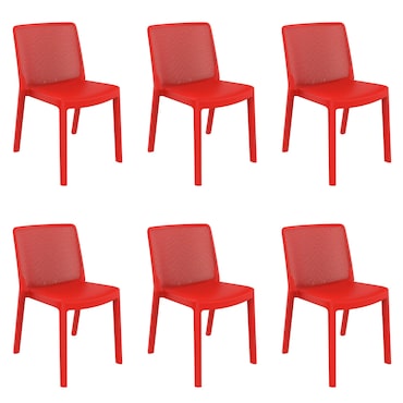 garbar FRESH Cadeira Interior, Exterior Set 6 Vermelho