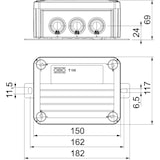 thumbnail of OBO Bettermann Kabelabzweigkasten T100ED 06A2F 7205758
