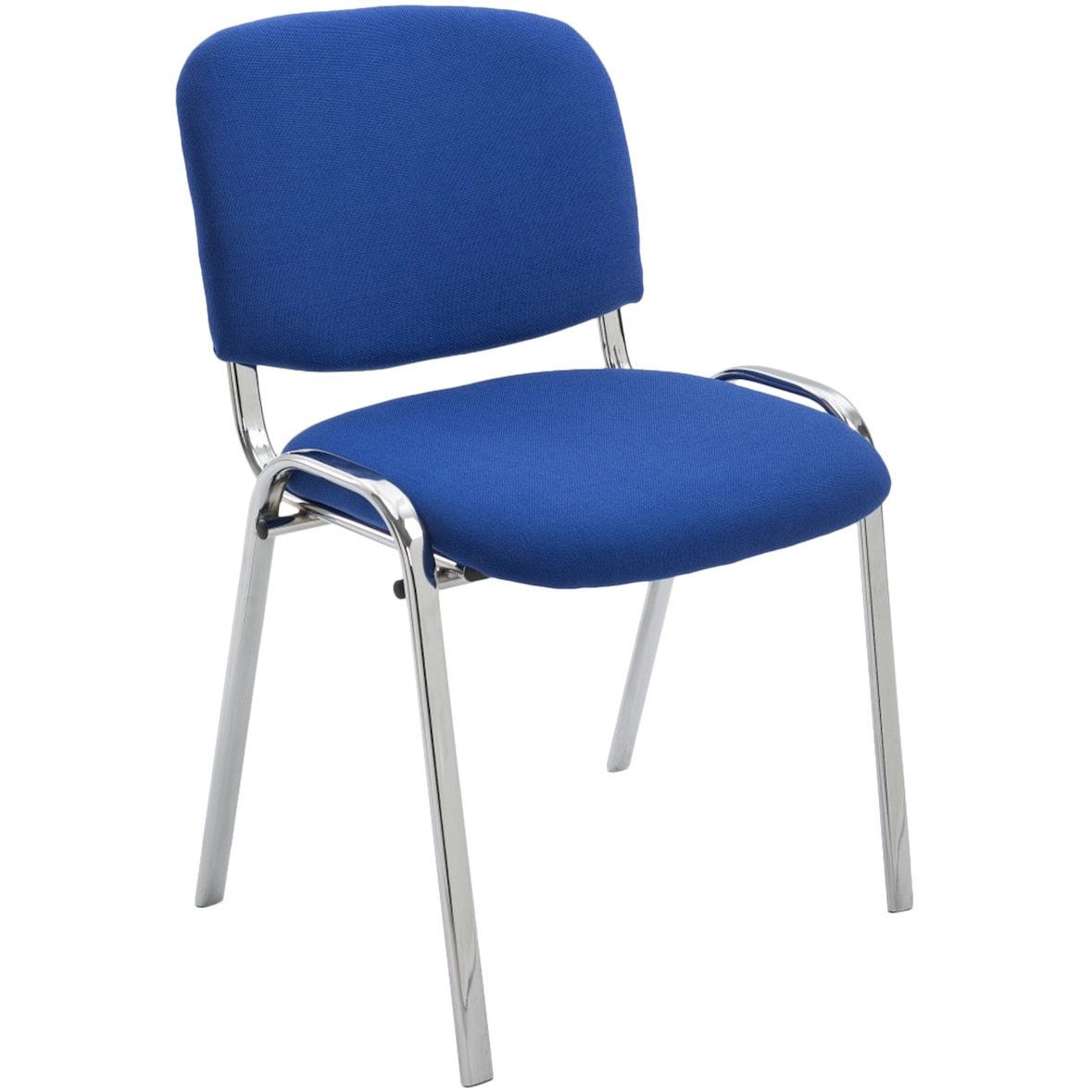 Besucherstuhl Ken Chrom Stoff blau