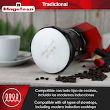 thumbnail of Magefesa Tradicional - Cafetera Italiana Negra y Roja, 9 Tazas, 450ml, Acero Inoxidable y Aluminio, Todo Tipo de Cocinas, Induccion, Mango Toque Frío