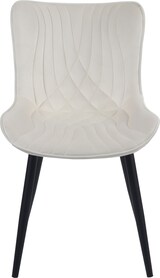 thumbnail of DELUKE® 2er Set Stühle KELCE Samt - 80,5x50x62cm, creme, Kunstleder Metall Gestell Stühle Esszimmerstühle Stuhl Esszimmer Esstisch Stühle Küchenstuhl