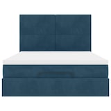 thumbnail of vidaXL Ottoman-Bett mit Matratzen & LEDs Dunkelblau 140x200 cm Samt