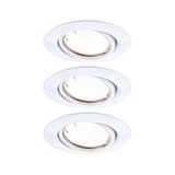 thumbnail of Paulmann Spot encastré LED Smart Home Zigbee 3.0 Base Coin Kit de base orientable  rond 90mm 20°  3x4,9W 3x430lm 230V gradable 3000K Blanc 92463