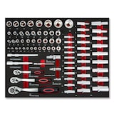 thumbnail of EBERTH Espuma para herramientas Juego de herramientas de 134 piezas, espuma para herramientas, juego de herramientas profesional de metal duro, rojo
