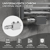 thumbnail of LuxeBath Ventil-Armaturen Set Multiblock Chrom Universal, Eck- & Durchgangsform, inkl. Thermostatkopf, Anschlussgarnitur für Badheizkörper