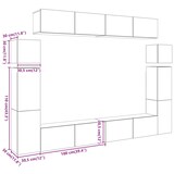 thumbnail of vidaXL 8-tlg. TV-Schrank-Set Wandmontage Artisan-Eiche Holzwerkstoff