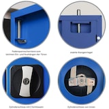 thumbnail of PROREGAL Stahlschrank BEE mit 8 lackierten Fachböden | HxBxT 195x92x50cm | Weiß-Blau | Werkstattschrank Werkzeugschrank Aktenschrank Universalschrank