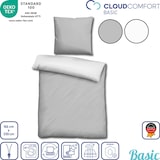 thumbnail of CloudComfort Basic Wendebettwäsche hellgrau/weiß 155 x 220 + 80 x 80 cm