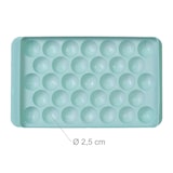 thumbnail of Relaxdays Eiswürfelform rund, 4er Set, wiederverwendbar, 2,5 cm Kugeln, 33 einzelne Eiskugeln, Eisgießform, PP, türkis
