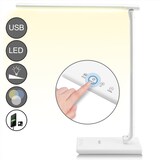 thumbnail of MONZANA® Schreibtischlampe Weiß USB Ladeanschluss Dimmbar Touch Tischlampe Bürolampe Nachttischlampe Leselampe