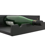 thumbnail of Conjunto de 2 prateleiras para vinhos HWC-P22, suporte de vidro/garrafas para 6 garrafas/15 copos em madeira com certificação FSC® 61x28cm ~ preto