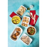 thumbnail of FHC - 250Pcs - Kit couverts bois 4/1: couteau fourchette cuillère serviette, emballage kraft - 165mm