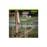 thumbnail of Gartenhacke mit 3 Zähnen und spitzer Spitze Holzstiel aus Edelstahl und handgeschmiedetem Eisen. VITO