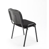thumbnail of Set Di 6 Sedie Per Sala attesa Ufficio Studio Conferenza Riunione Ospite Impilabili Imbottite In Tessuto Nero