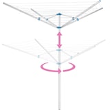 thumbnail of tectake Stendibiancheria a ombrello - grigio - 402719