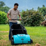 thumbnail of Mechanischer Laubsammler Großer Behälter 100L Breite 53 cm Kehrmaschine Laubsauger für Rasenschnitt INTEC